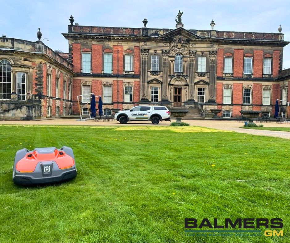 Husqvarna 550 EPOS AutoMower out & about at Wentworth Woodhouse Husqvarna 550 EPOS AutoMower out & about at Wentworth Woodhouse
