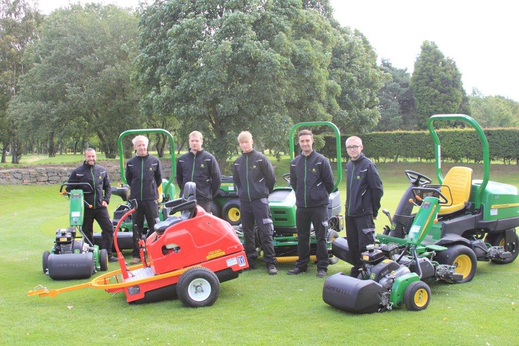 John Deere package for Howley Hall GC John Deere 2550E greens mower 2653B grass mower TH6X4 Gator 180SL hand mower Tru Turf greens iron