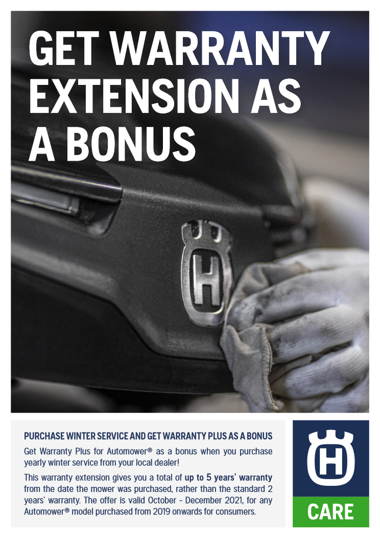 Free warranty extension for Husqvarna Automower®