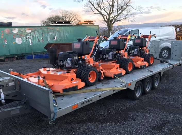 Three brand new Scag SWZ 48” off out on a long term hire to a local council today 