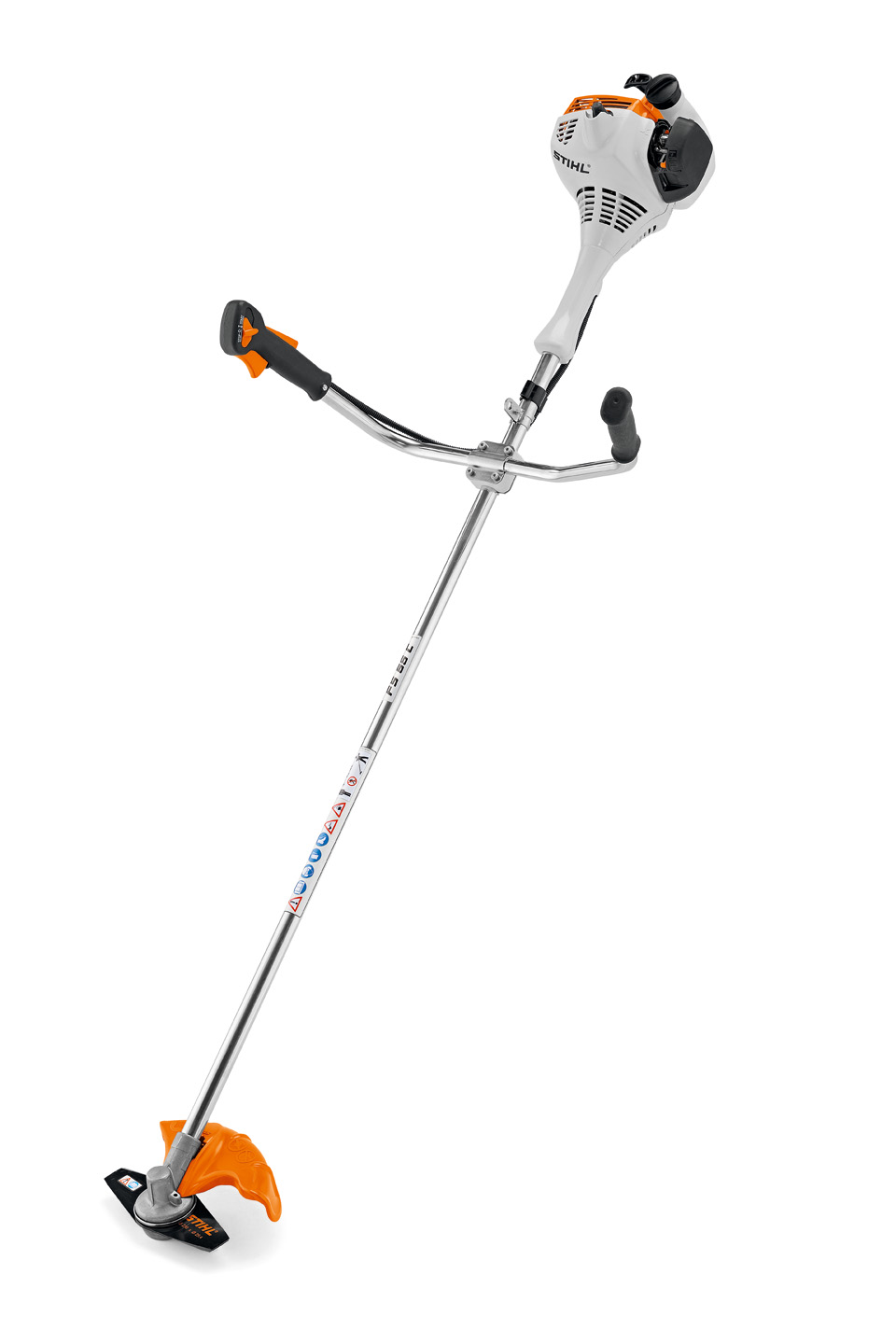Stihl FS 55 petrol brush-cutter with cow-horn handles