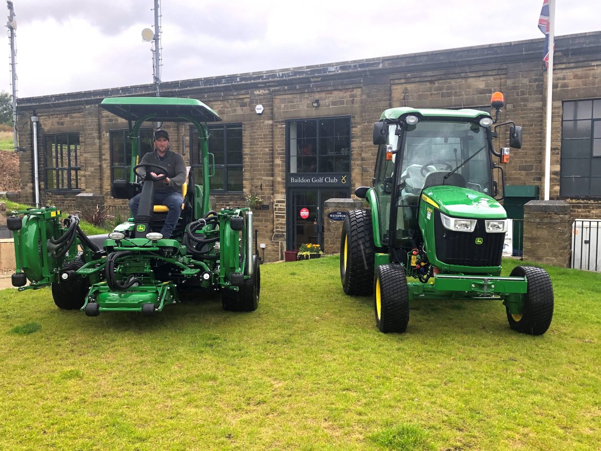 John Deere 9009a rough mower and John Deere 4049R compact tractor for Baildon Golf Club New machinery for Baildon Golf Club