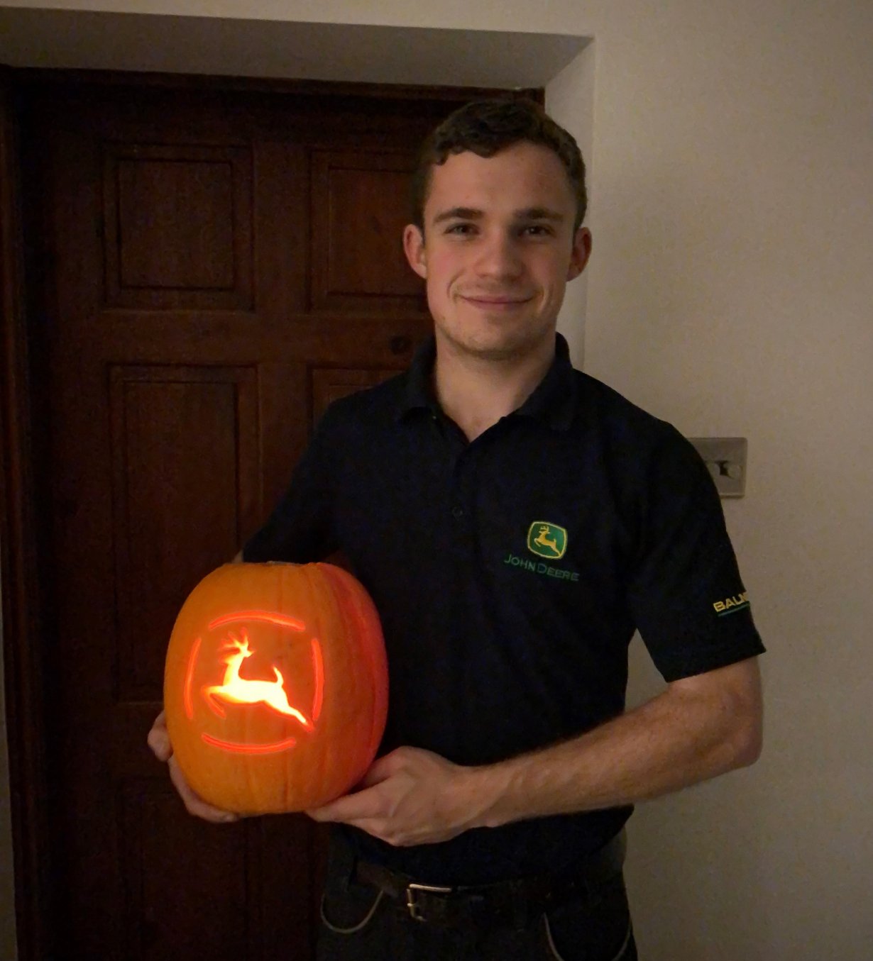 Nathaneal's John Deere Pumpkin