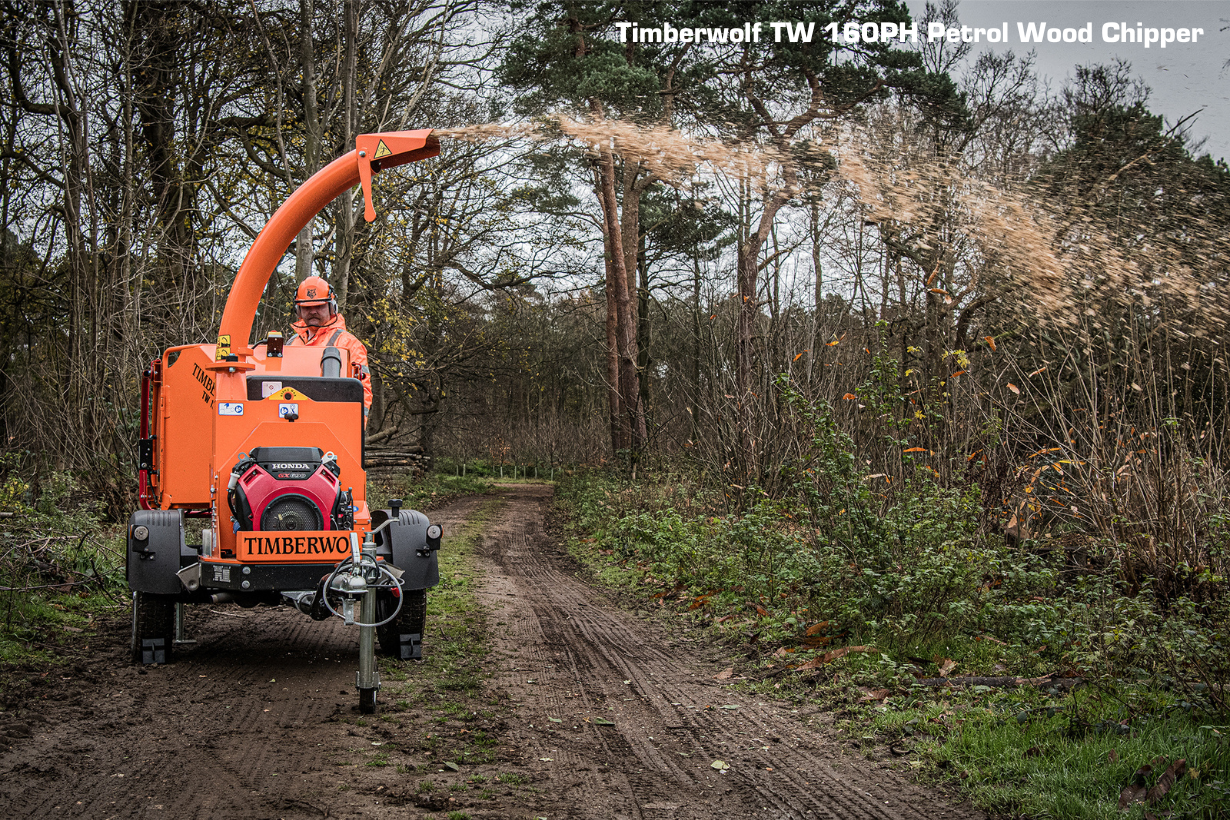 Timberwolf TW 160PH Petrol Road Towable Wood Chipper