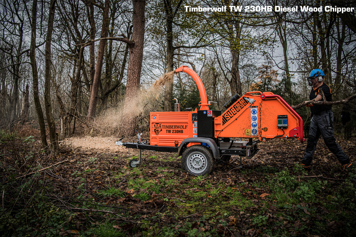 Timberwolf TW 230HB Diesel Engine Towable Wood Chipper